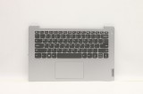 Carcasa superioara cu tastatura palmrest Laptop, IdeaPad 1 14ALC7 Type 82R3, 5CB1H68610, AP2GW000330, AM2GW000100, Cloud Grey, non finger, argintie, l