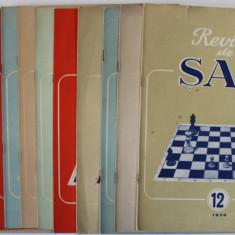 REVISTA DE SAH , ORGAN AL FEDERATIEI ROMANE DE SAH , ANUL X , COMPLET , SET DE 12 NUMERE SUCCESIVE , IANUARIE - DECEMBRIE , 1959