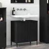 VidaXL Dulap pentru Chiuveta de Baie cu ușă Negru 60.5 x 33.5 x 61 cm