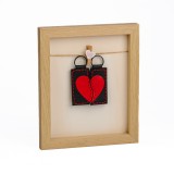 Set 2 brelocuri, handmade, lucrtae manual, One heart together, Produs in Romania