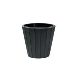 Ghiveci decorativ de flori, rotund, antracit, 40/54 L, 48.8x45.7 cm, Woode GartenVIP DiyLine, Prosperplast