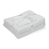 Set Prosoape Bumbac , 600 gsm, De Fata 50x90 Cm + De Corp 70x140 Cm + De Maini 30x50 Cm, Alb Optic