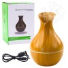 Umidificator de aer cu difuzor aromaterapie, imitatie lemn, 130 ml, Lean 26784