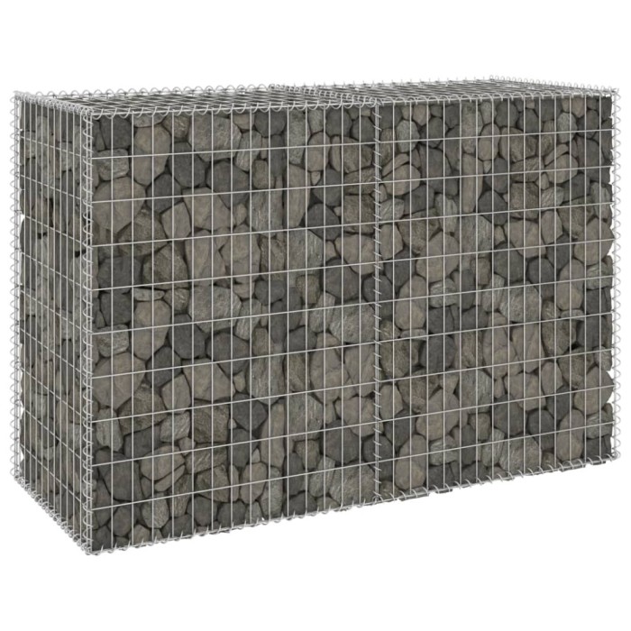 Gossi perete gabion cu capace, 150 x 60 x 100 cm, otel galvanizat