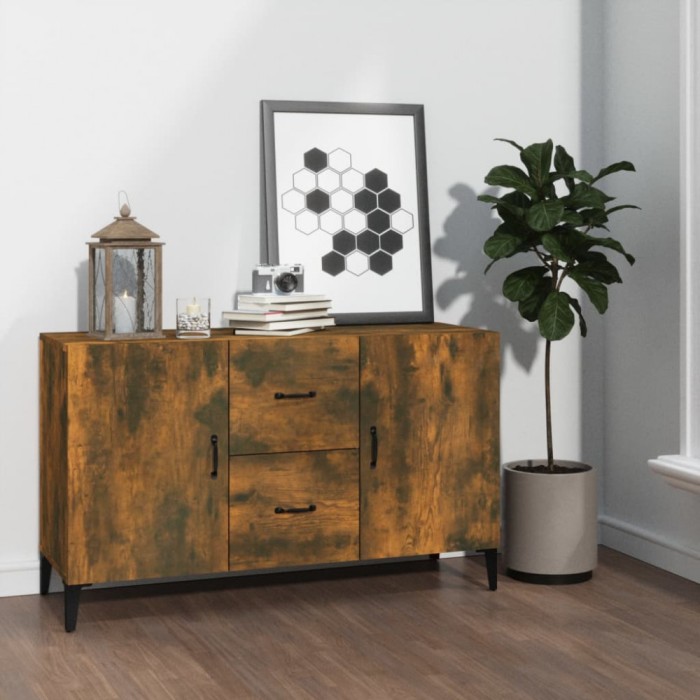 vidaXL Servantă, stejar fumuriu, 100x36x60 cm, lemn compozit 817468