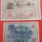 GERMANIA REICH- 1908/10- 2 bancnote-100,1000 mark- F-VF