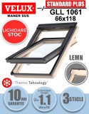 Fereastra mansarda VELUX GLL 1061 66x118 cu rama de etansare, lemn de pin, 3 sticle LICHIDARE DE STOC