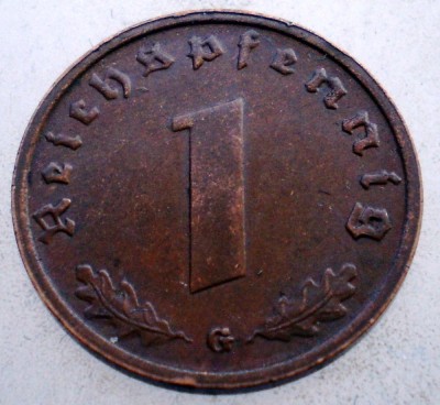 2.755 GERMANIA 1 REICHSPFENNIG 1938 G foto
