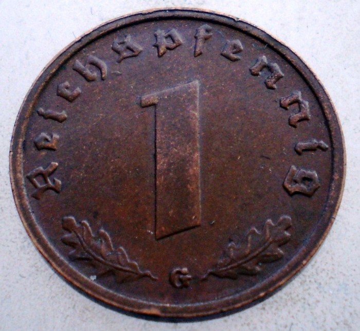2.755 GERMANIA 1 REICHSPFENNIG 1938 G