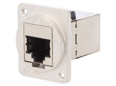 Adaptor FT Cat6a Ecranat 8P8C Metalic 19x24mm
