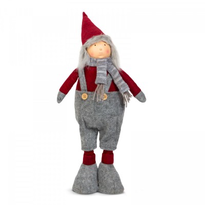 Figura de spiriduș textil de Crăciun - picioare telescopice - 40 - 60 cm foto