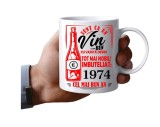 Cana alba personalizata, Sunt ca un vin bun, imbuteliat in : 1974, INOVATIX&reg;. 330 ml, Oem