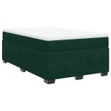 Cumpara ieftin Pat box spring cu saltea, verde inchis, 120x190 cm, catifea