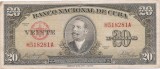 Cuba 20 Pesos 1958 - Antonio Maceo, H518281A, P-80b