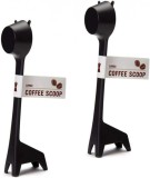 Set de 2 linguri pentru cafea Hoshen, plastic, negru, 18,5 x 4,5 cm