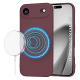 Husa silicon iPhone 17 Air Asteroid GSM SoftFlex MagSafe, bordo