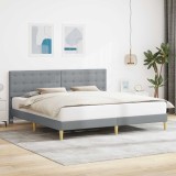 vidaXL Cadru de pat cu headboard Gri deschis 180 x 200 cm Țesătură 42027809