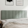 VidaXL Pernă tăblie de pat, Hanko, gri deschis, 160 cm, catifea 374675
