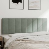 vidaXL Pernă tăblie de pat, gri deschis, 160 cm, catifea
