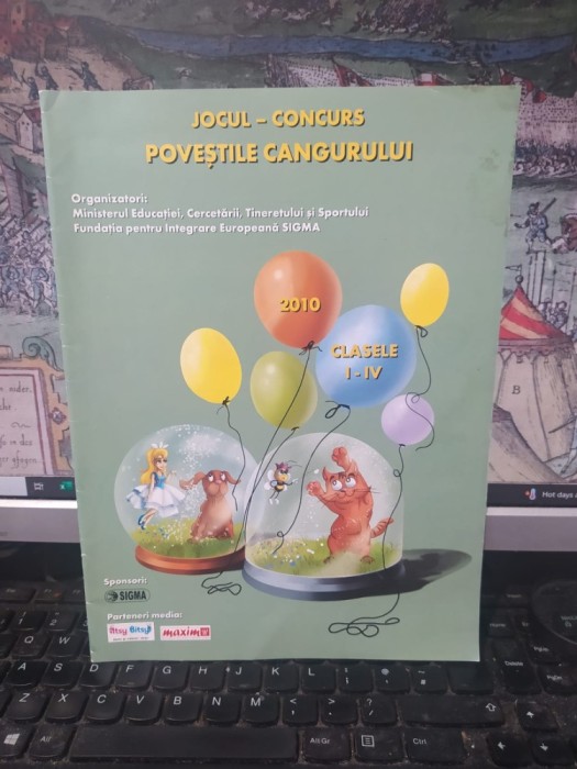 Jocul concurs Poveștile cangurului 2010, clasele I-IV, 154