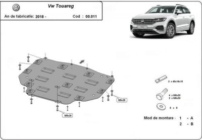 Scut metalic cutie de viteze VW Touareg 2018-prezent foto