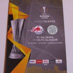 Program meci RB LEIPZIG - CELTIC GLASGOW (Europa League 25.10.2018)