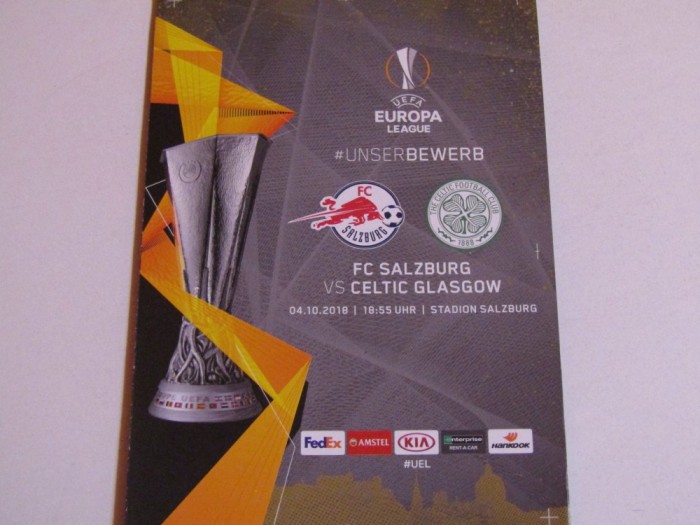 Program meci RB LEIPZIG - CELTIC GLASGOW (Europa League 25.10.2018)