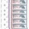 Romania 500 lei 1992 unc x9 serii consecutive