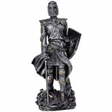 Statueta Cavaler Medieval cu Scut si Sabie 31 cm