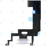 Conector de &icirc;ncărcare flex alb pentru iPhone Xr