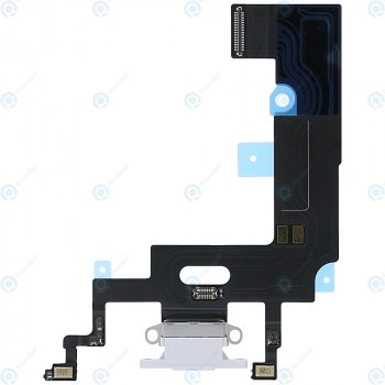Conector de &amp;icirc;ncărcare flex alb pentru iPhone Xr foto