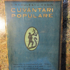 C. RADULESCU-CODIN - CUVANTARI POPULARE , ANCORA , EDITIE VECHE *