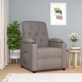 vidaXL Fotoliu rabatabil electric, gri taupe, material textil