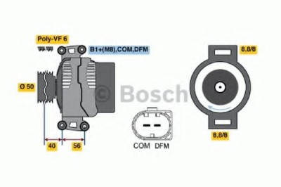 Generator / Alternator MERCEDES VITO bus (W639) (2003 - 2016) BOSCH 0 986 047 490 foto