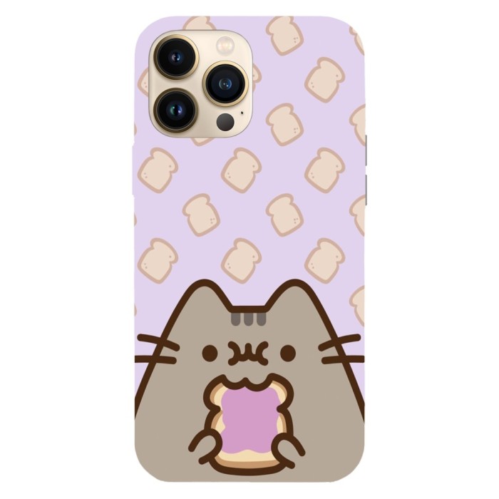 Husa compatibila cu Apple iPhone 15 Plus, Viceversa, model Lunch time Pusheen , Silicon, TPU