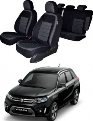 Set huse SCAUN SUZUKI VITARA (2015 - 2022) bancheta fractionata CU TETIERE SPATE IN FORMA DE L foto