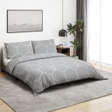 vidaXL Set cu husă de pilotă, gri, 260x220 cm, bumbac