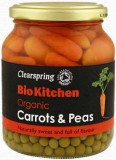 Morcovi cu Mazare in Suc Propriu Bio Paradisul Verde 350gr, Clearspring