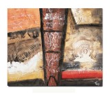 Cumpara ieftin Tablou abstract pictat manual, Fantezie in abstract 4, 60x50cm ulei pe panza in relief efect 3D, gata de agatat pe perete