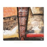 Tablou abstract pictat manual, Fantezie in abstract 4, 60x50cm ulei pe panza in relief efect 3D, gata de agatat pe perete