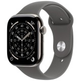 Apple Watch 11 GPS + Cellular, Carcasa Natural Titanium 42mm, Stone Grey Sport Band - M/L