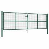 Cumpara ieftin Poarta de gradina din plasa, otel, 400x125 cm, verde