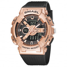 Ceas barbatesc Smael Sport Digital Analog 5 ATM Negru Rose