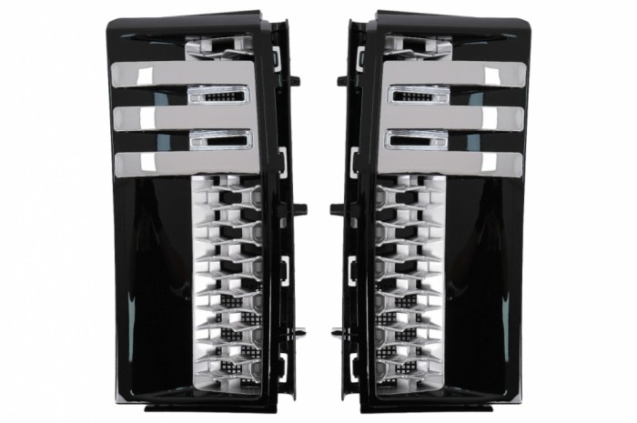 Grile Laterale Land Range Rover Vogue III L322 (2002-2012) Autobiography Side Vents Piano Black Silver Edition Performance AutoTuning