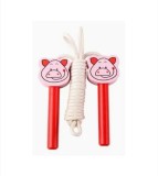 Coarda de Sarit pentru Copii, din Sfoara cu Maner de Lemn, 2.4 m, Model Purcelus