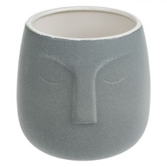 Masca Ghiveci Flori, Ceramica, Gri, 14.8x14cm