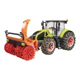 Jucărie Claas Axion 950 cu lanțuri și freză de zăpadă