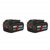 Set 2 Acumulatori SKIL BR1E3105BA 20V Max (18 V) 5Ah cu tehnologie Keep Cool, Skil Red