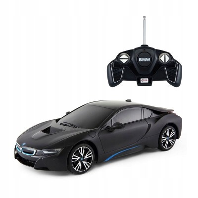 MASINA CU TELECOMANDA BMW i8 NEGRU CU SCARA 1 LA 18 foto