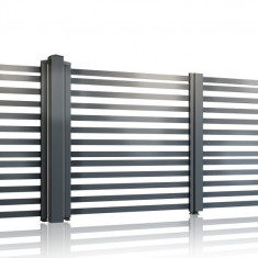 Set porti metalice din aluminiu 900x1800m, 3000x1800mm, prefabricate, gri antracit, model Star